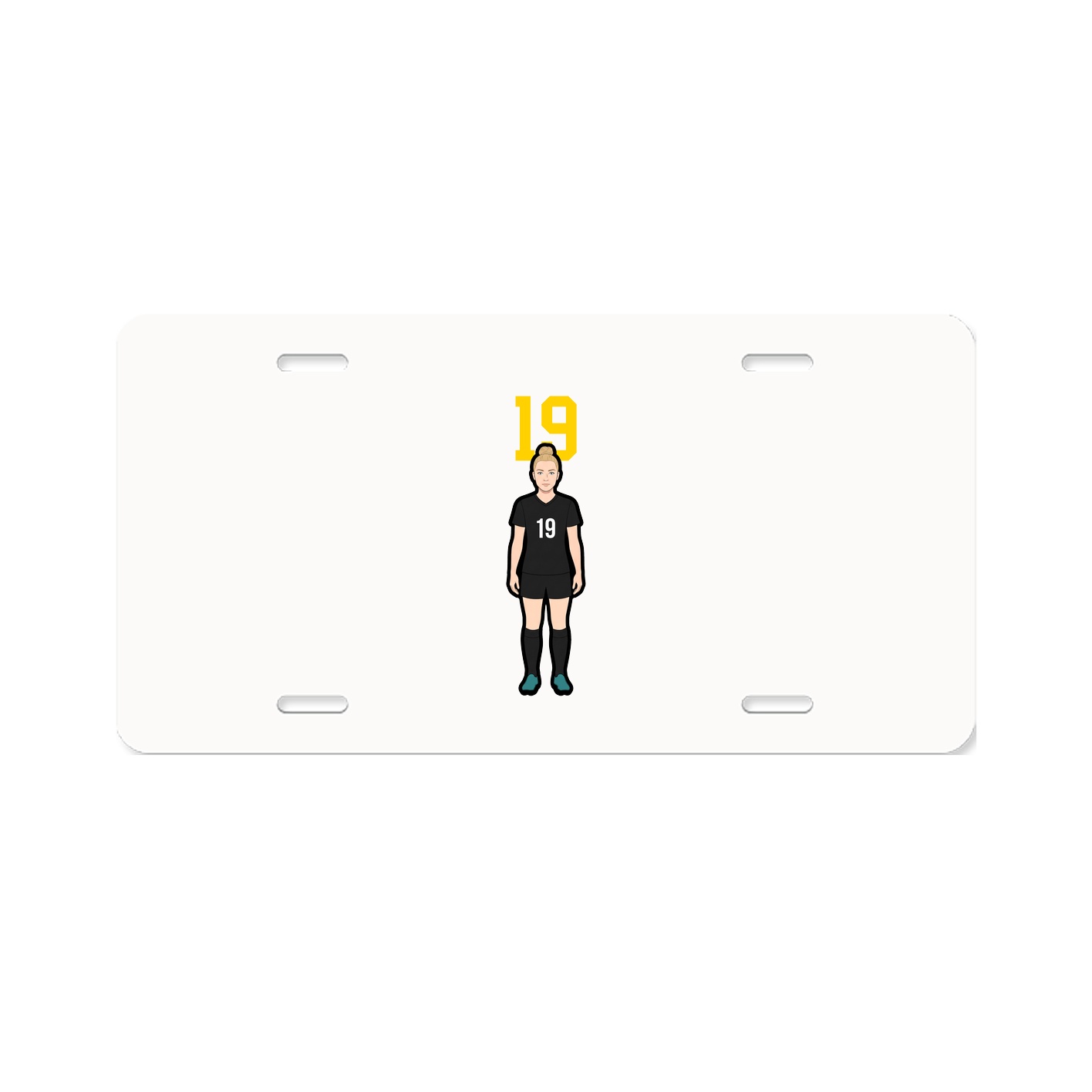 License Plate — Number Top in Classic