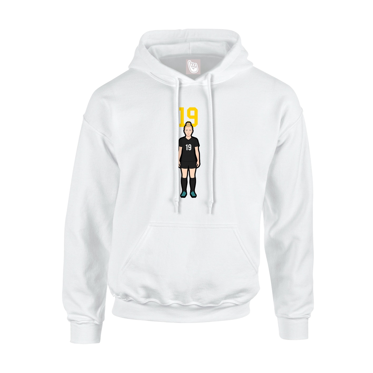 Hoodie — Number Top in White