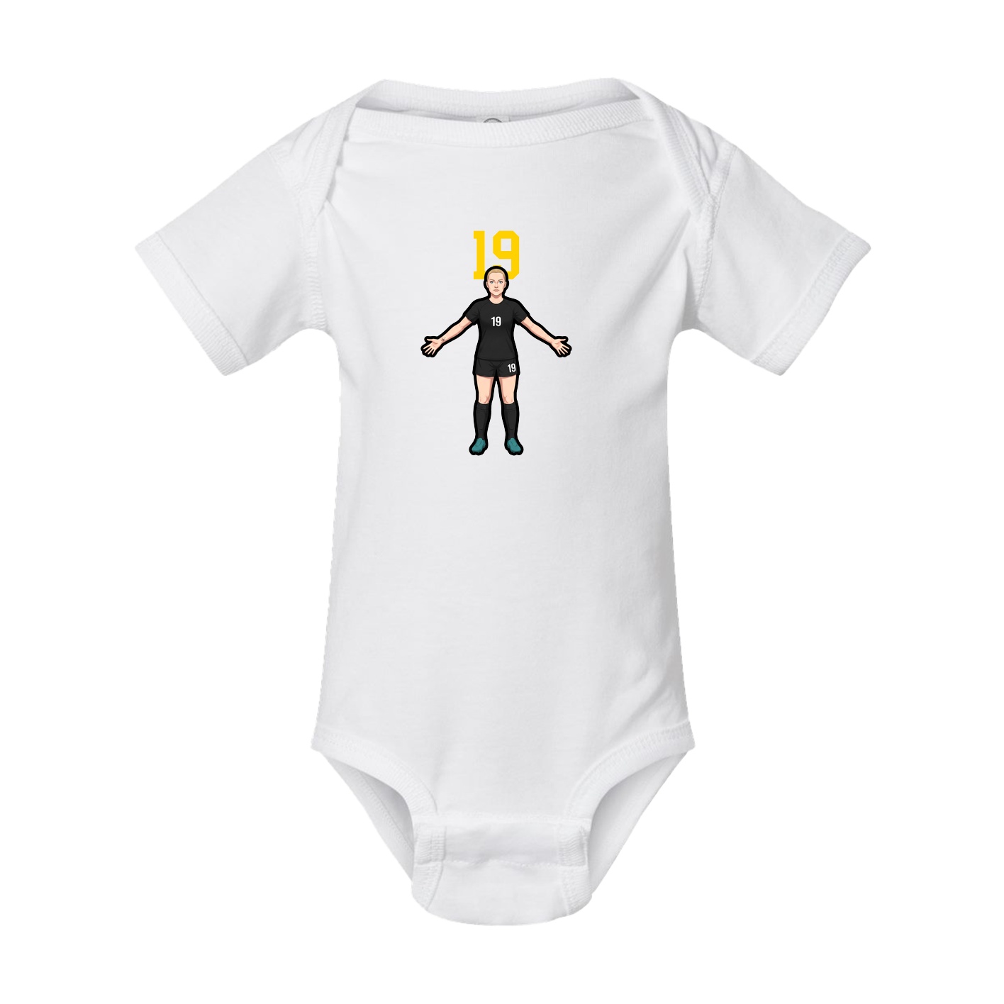 Baby Onesie — Number Top in White