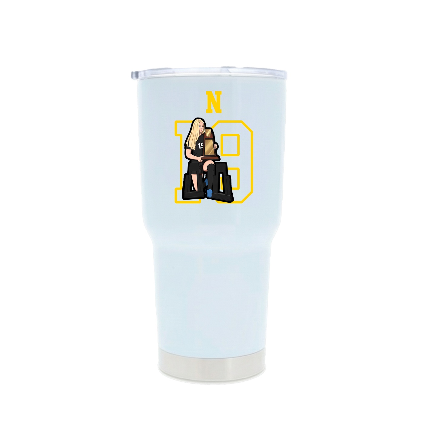 30oz Stainless Steel Tumbler — Shirsey in White
