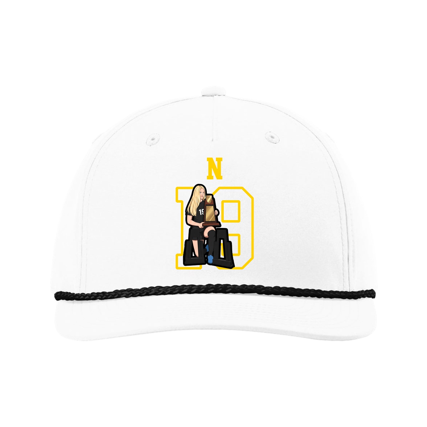 Five-Panel Classic Rope Cap — Shirsey in White