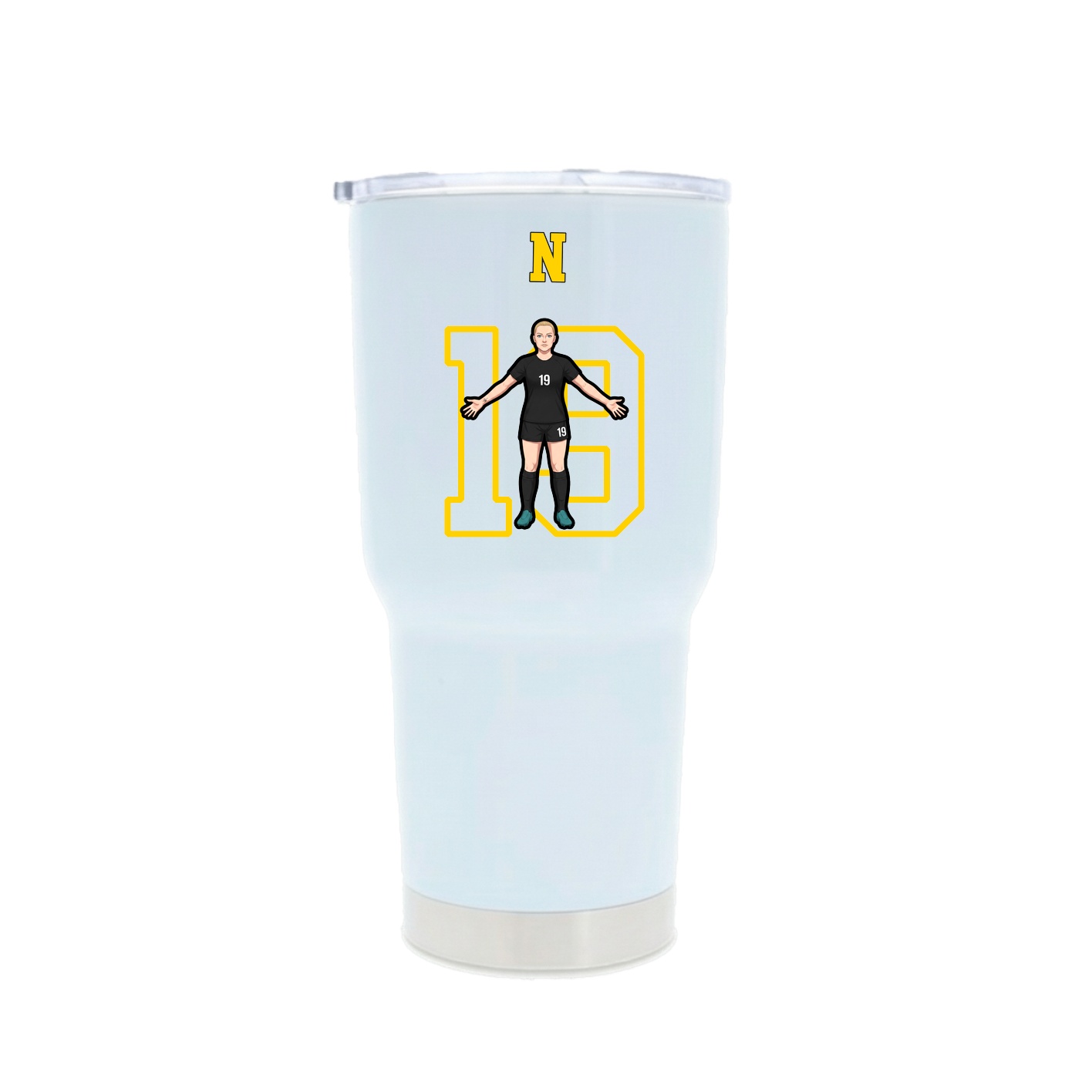 30oz Stainless Steel Tumbler — Shirsey Arch in White