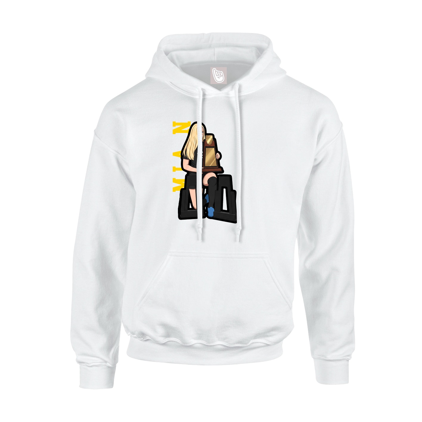 Youth Hoodie — Name Vertical in White