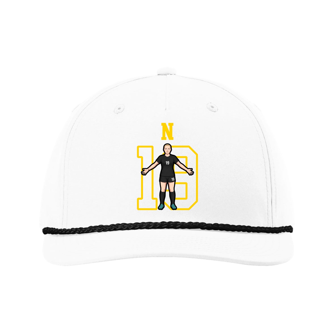 Five-Panel Classic Rope Cap — Shirsey in White