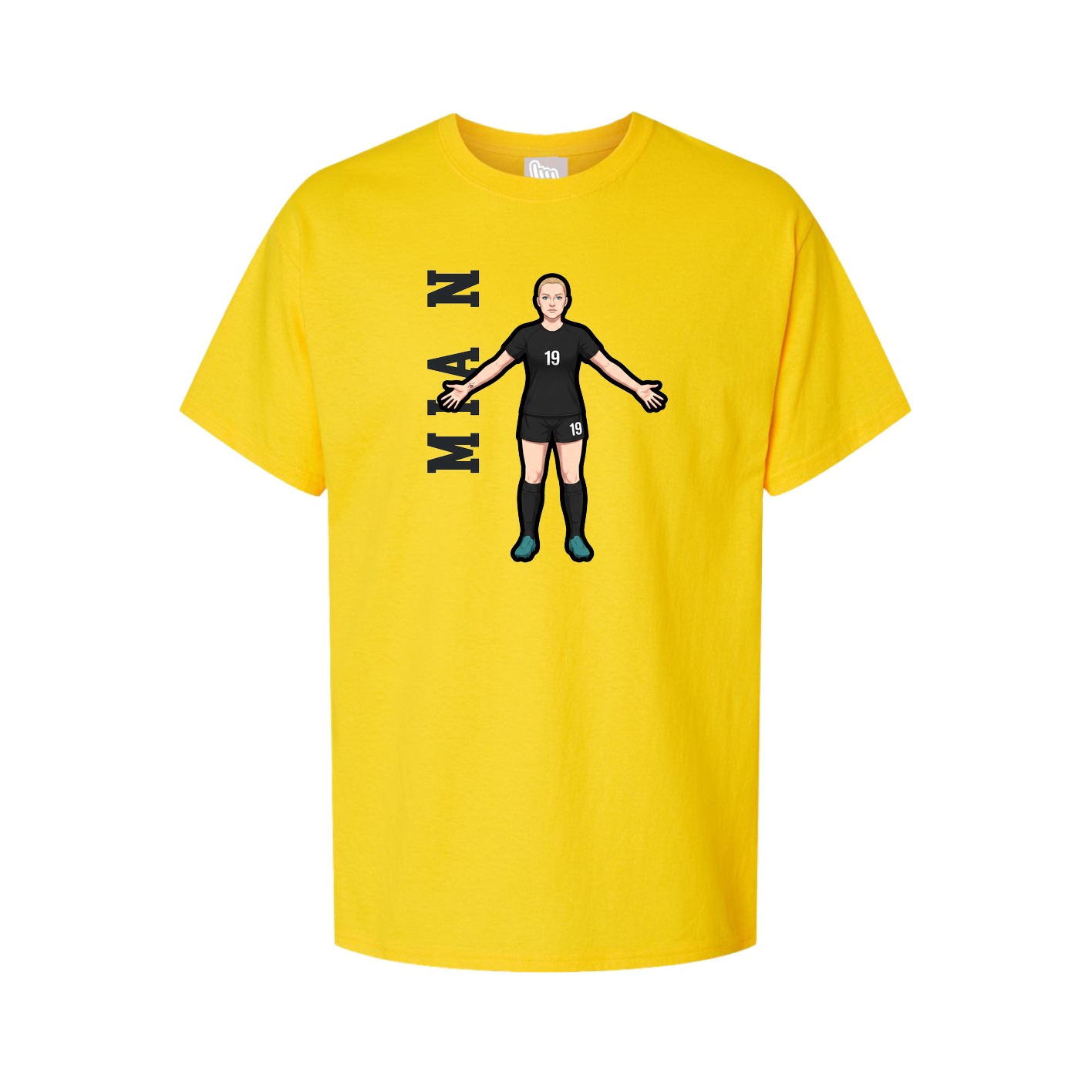 Youth Tee — Name Vertical in Gold
