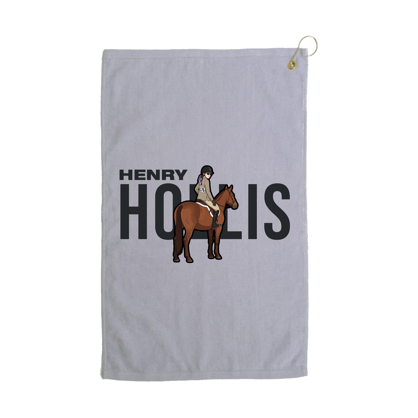 Golf Towel — Player Name in Grey