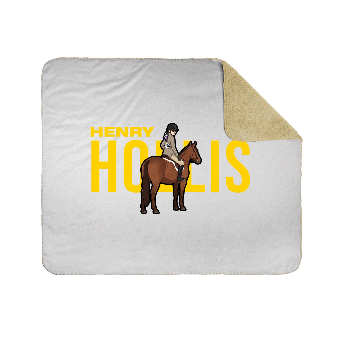 Throw Blanket — Player Name in White