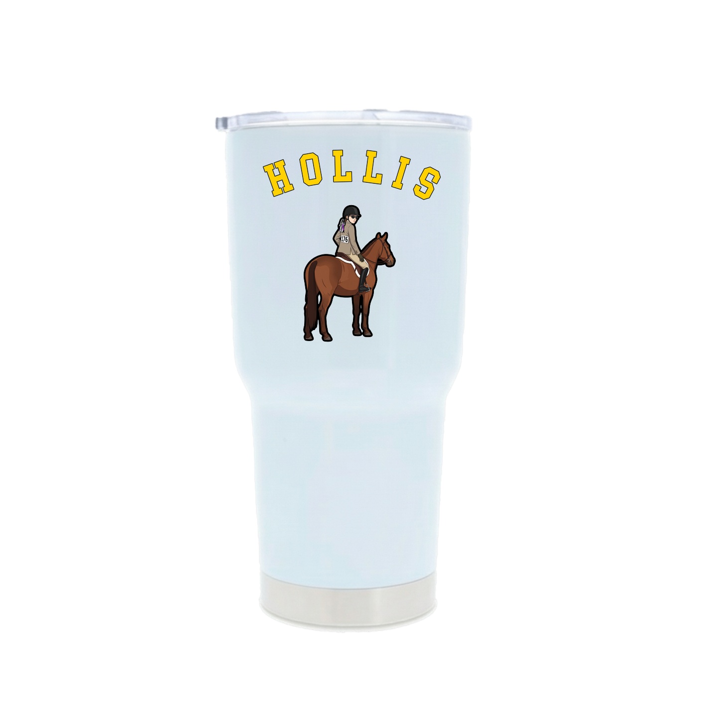 30oz Stainless Steel Tumbler — Shirsey Arch in White