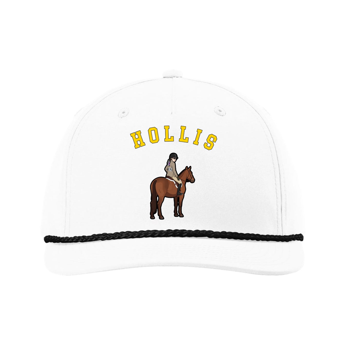 Five-Panel Classic Rope Cap — Shirsey Arch in White