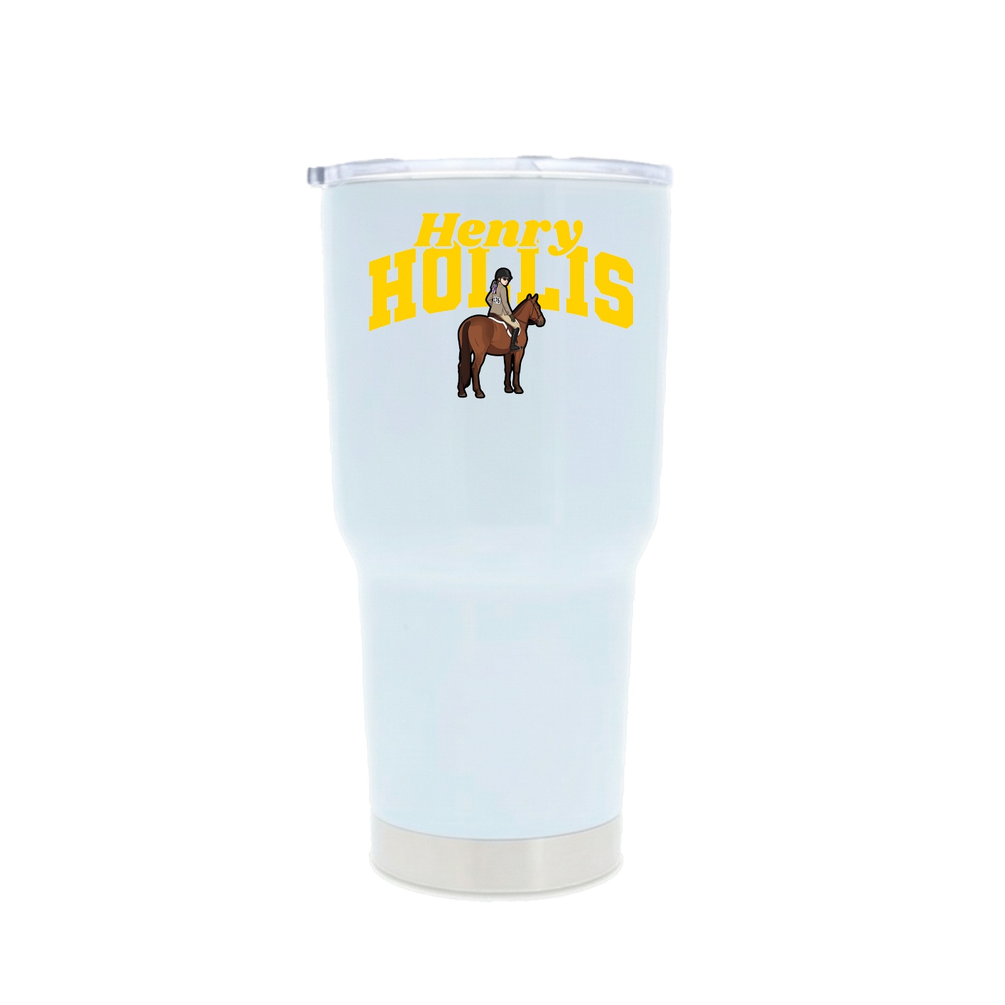 30oz Stainless Steel Tumbler — Signature Arch in White