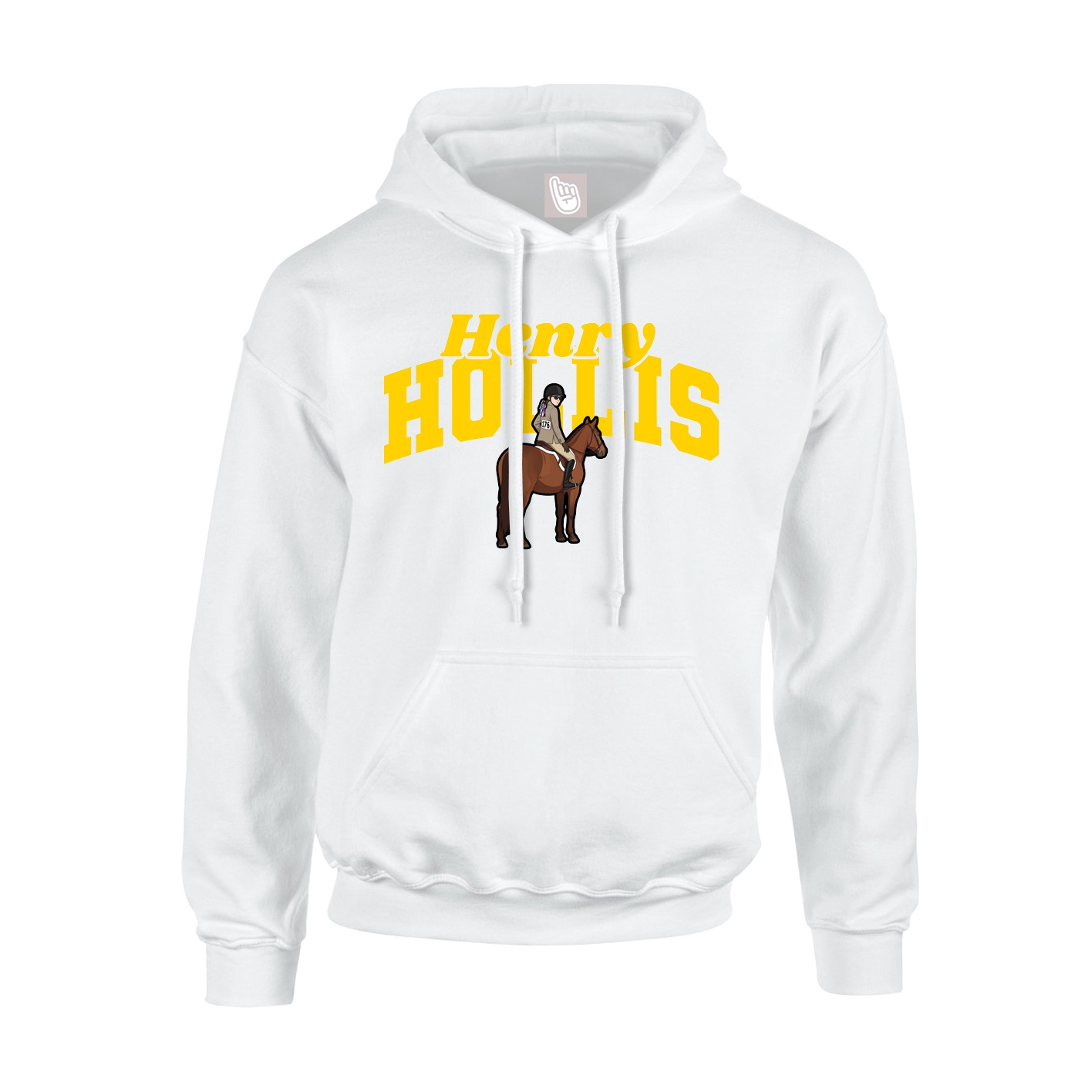Hoodie — Signature Arch in White