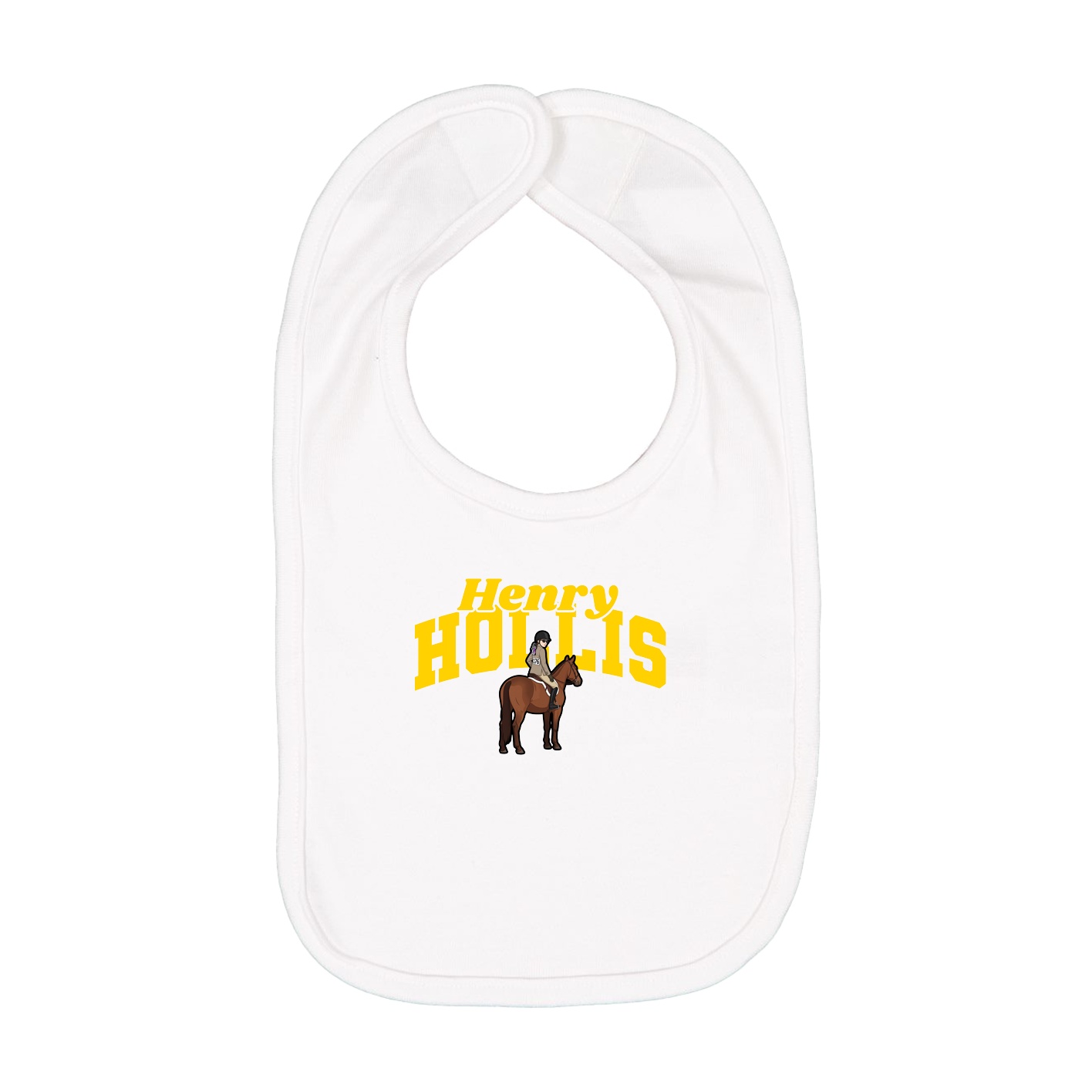 Infant Bib — Signature Arch in White