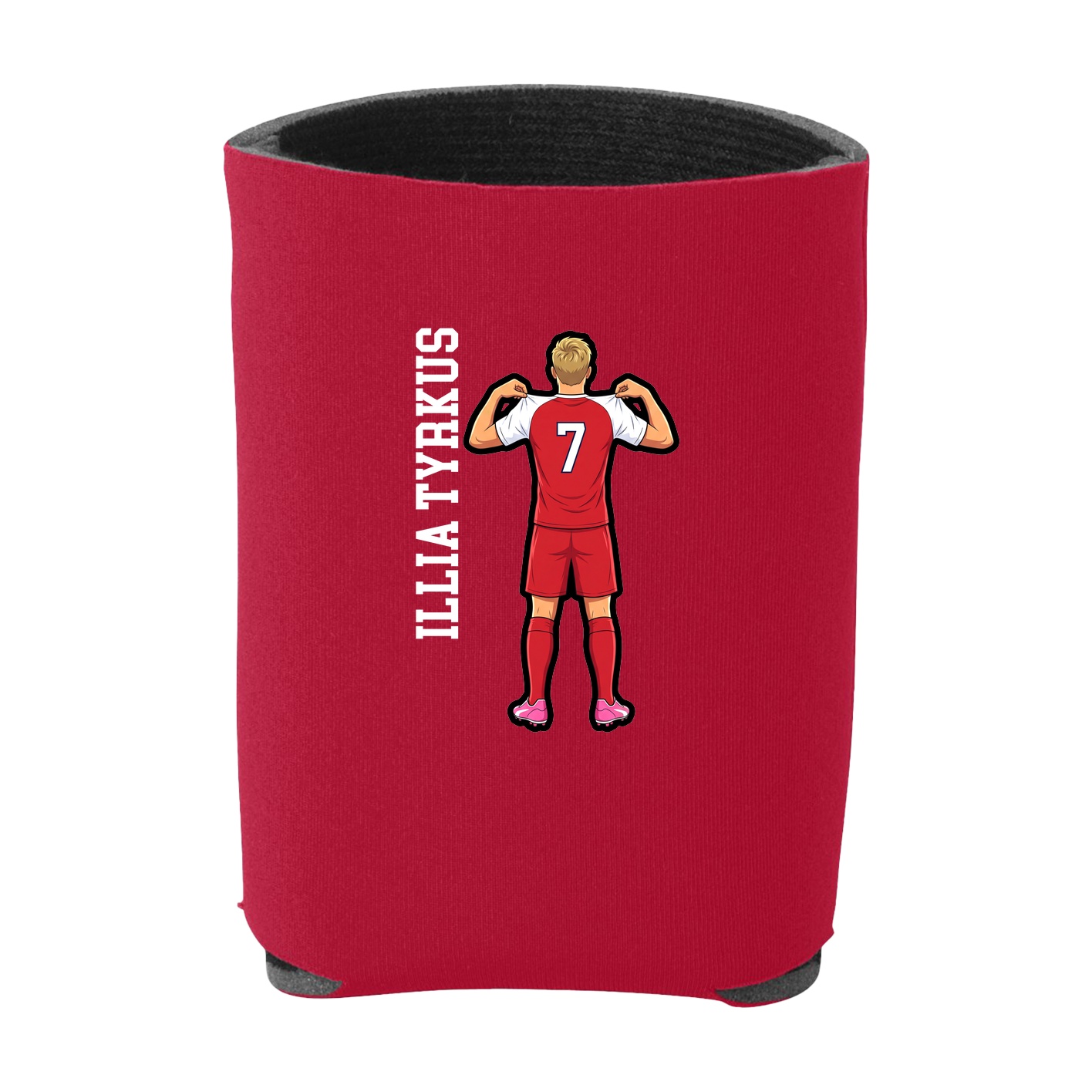 Can Holder — Name Vertical in Red