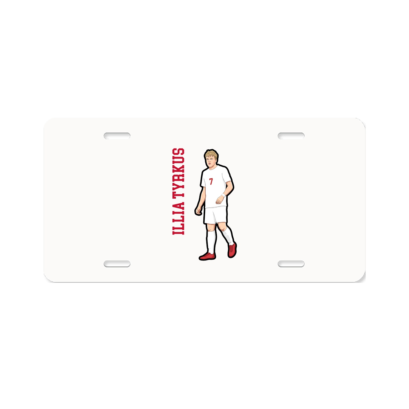 License Plate — Name Vertical in Classic