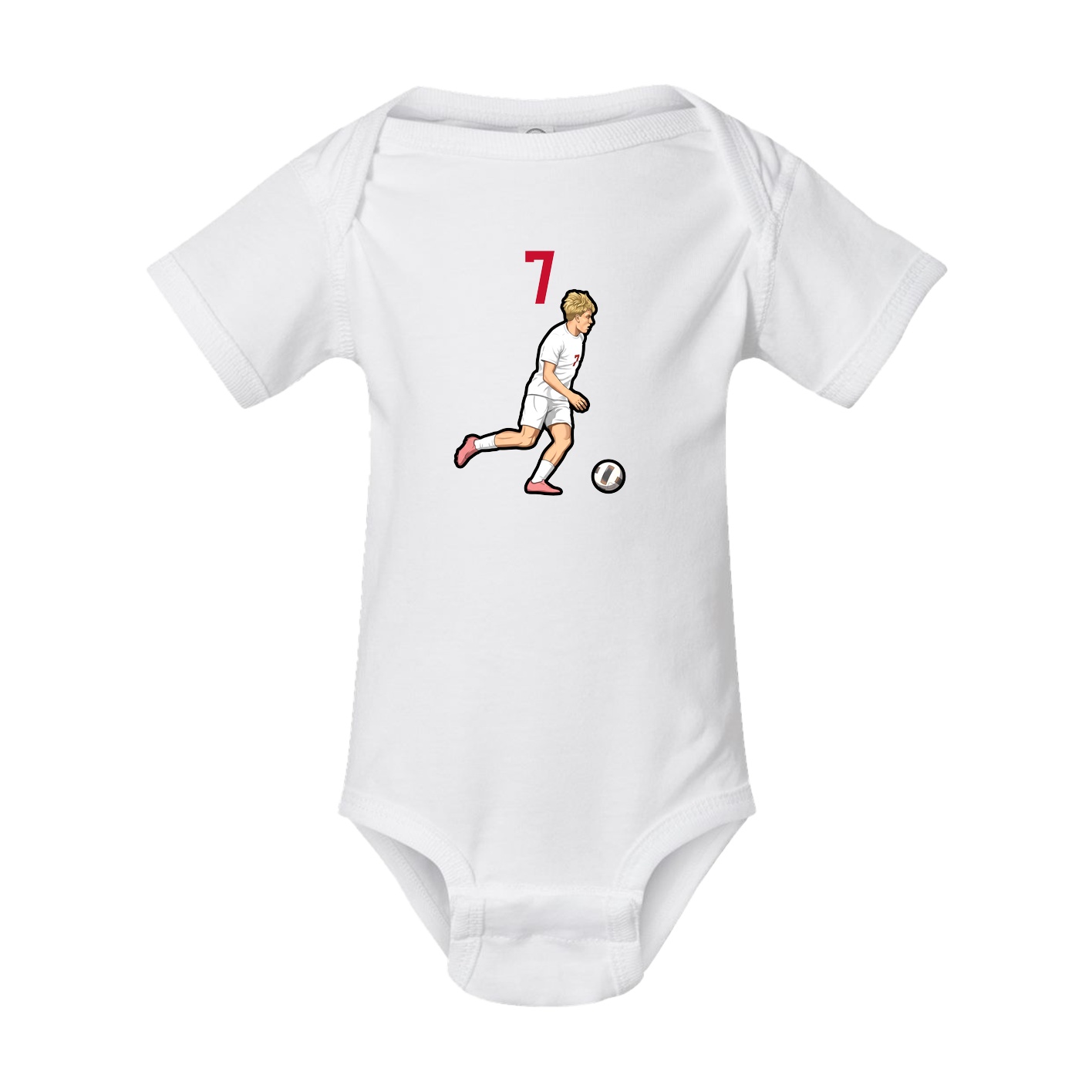 Baby Onesie — Number Top in White