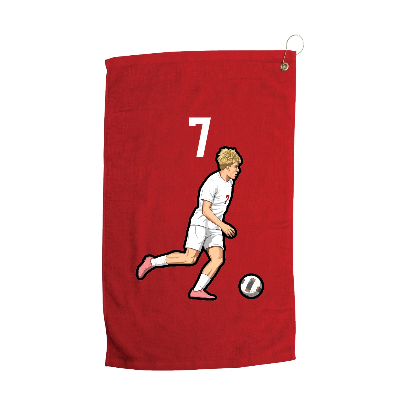 Golf Towel — Number Top in Red