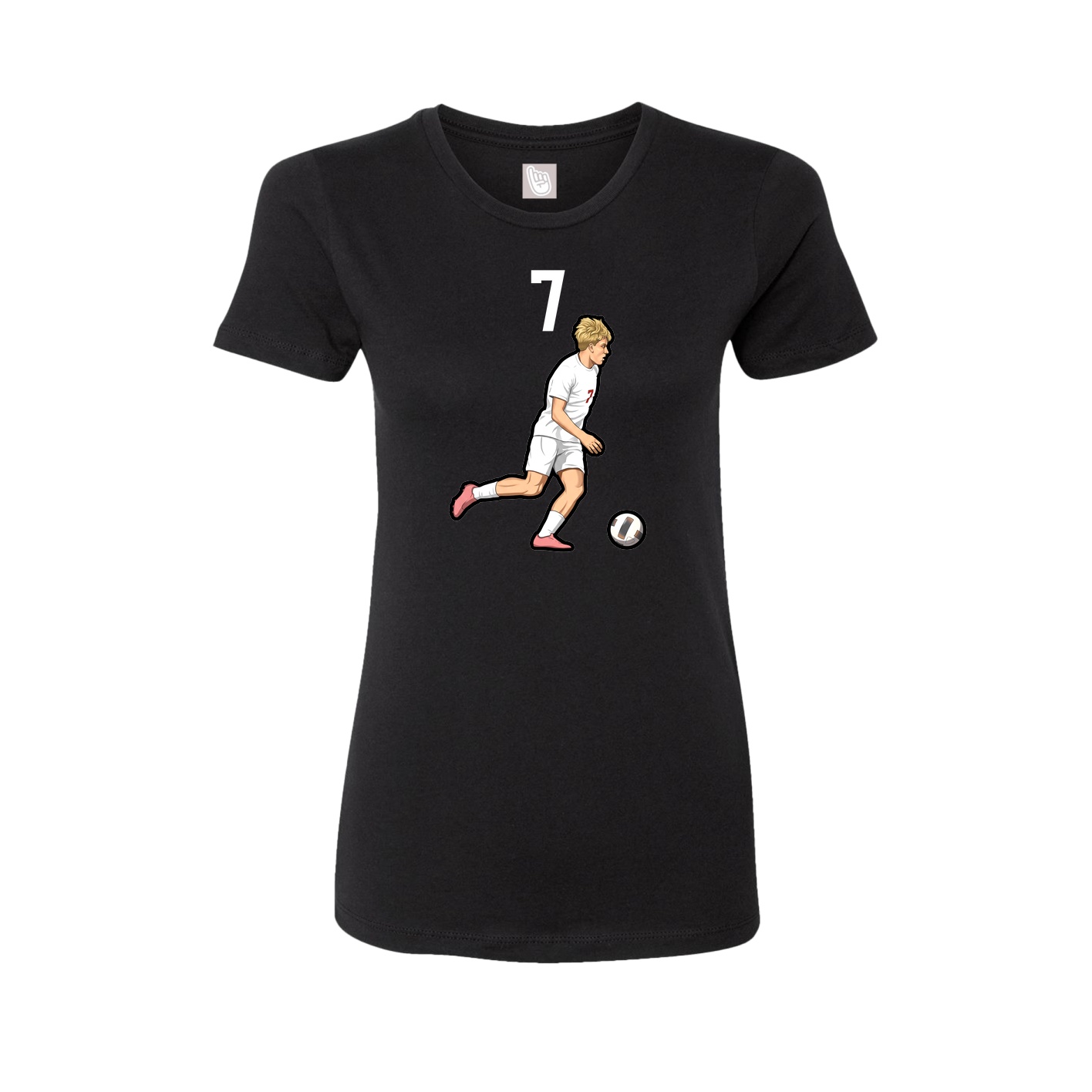 Womens Tee — Number Top in Black