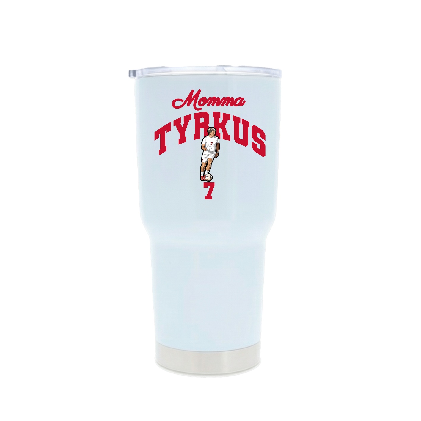 30oz Stainless Steel Tumbler — Mothers Day Arch in White