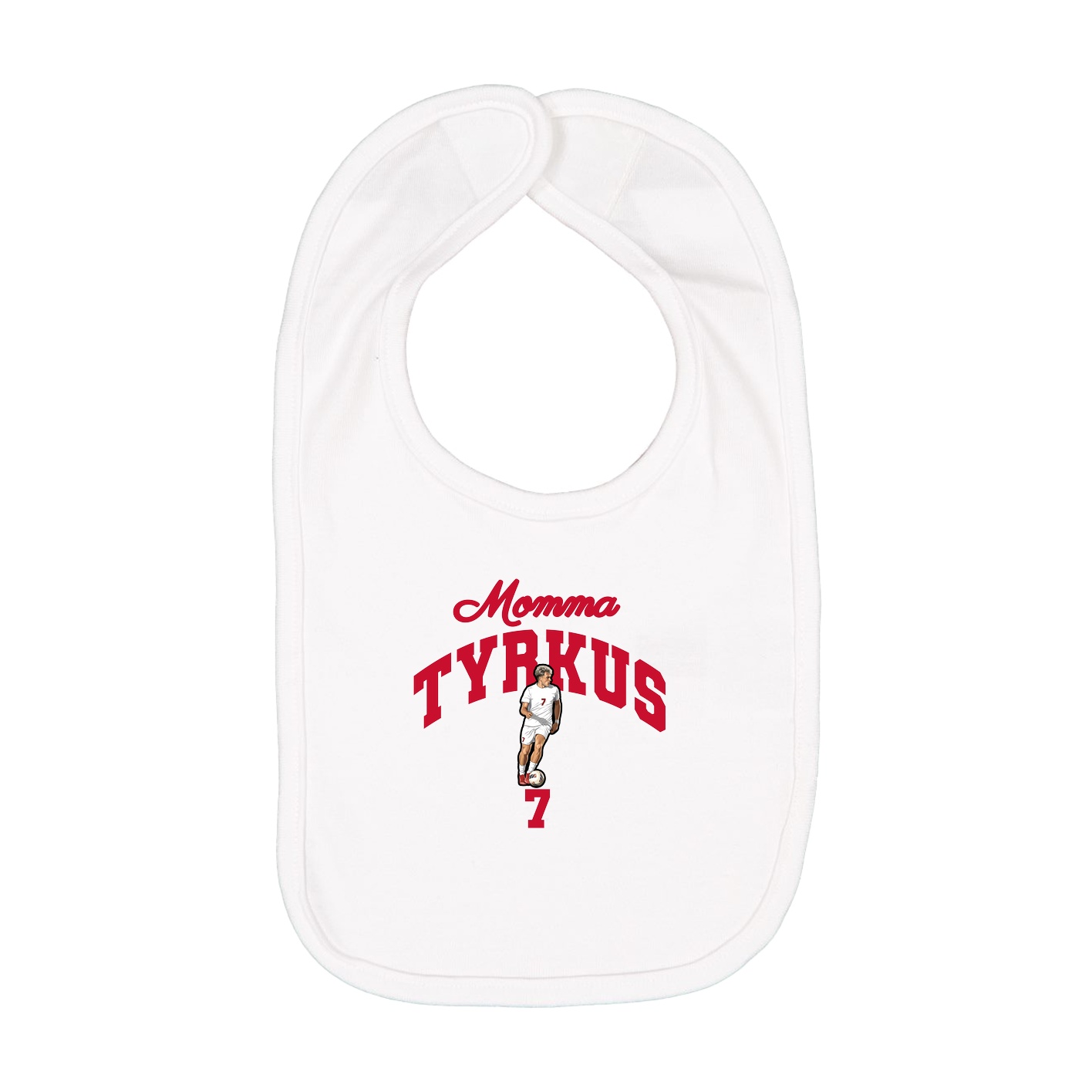 Infant Bib — Mothers Day Arch in White