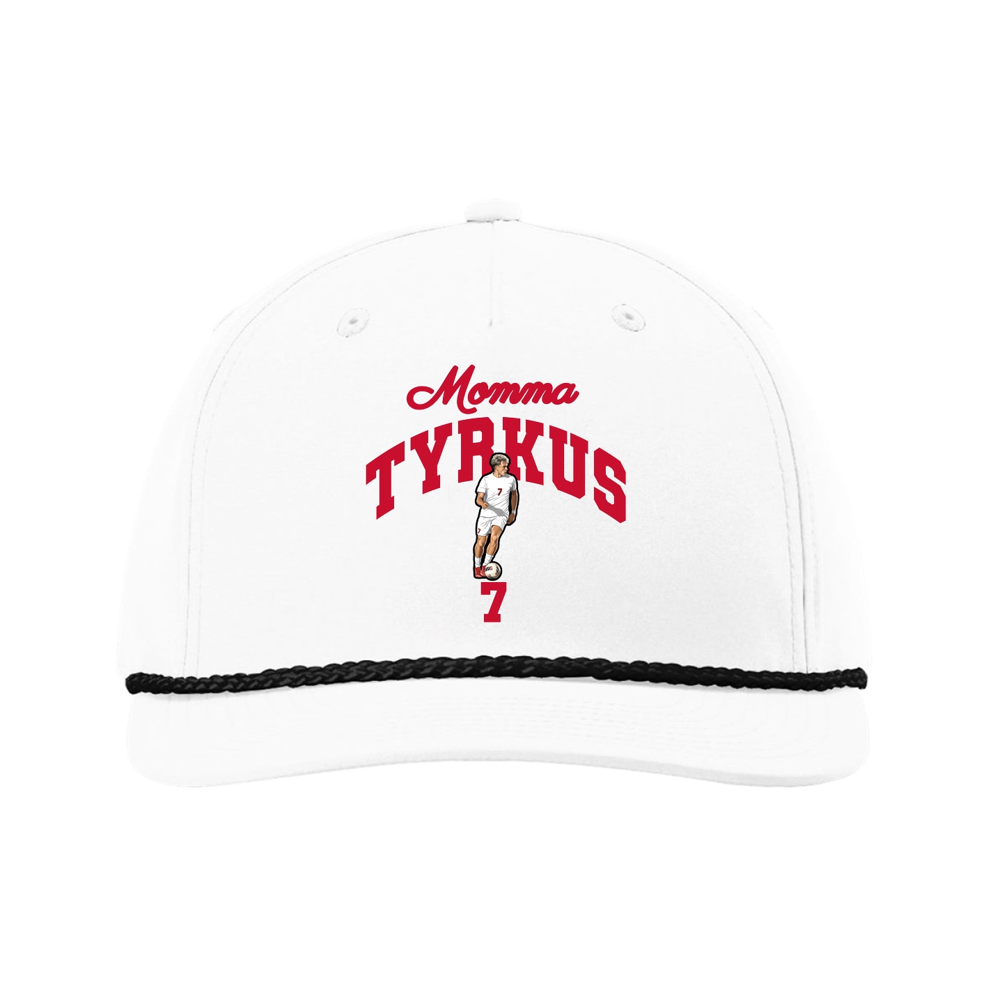 Five-Panel Classic Rope Cap — Mothers Day Arch in White