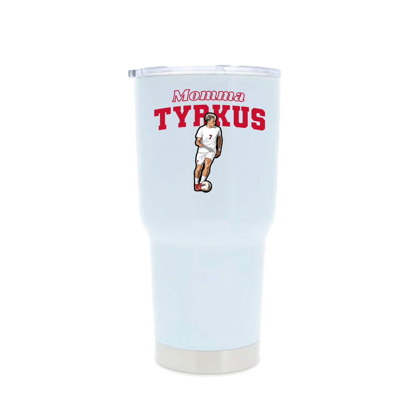30oz Stainless Steel Tumbler — Mothers Day Block in White