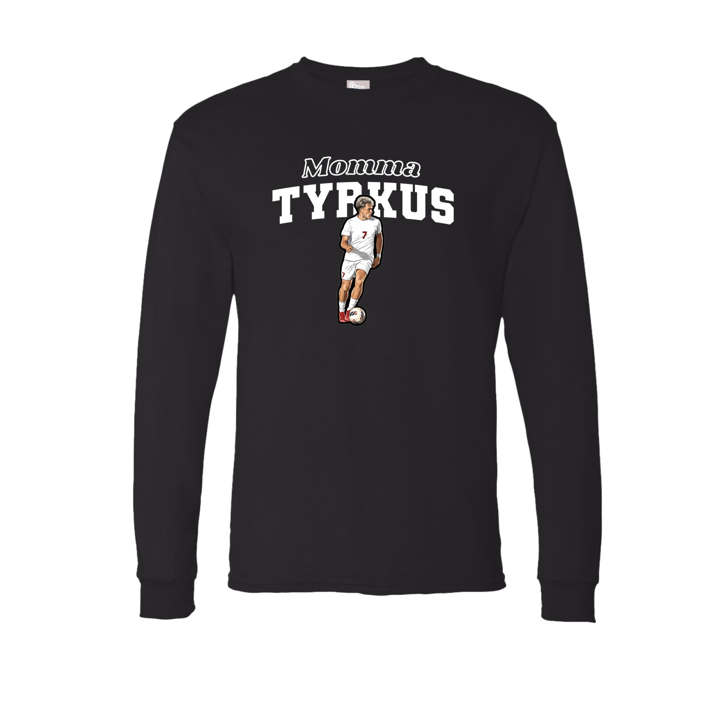 Long Sleeve Tee — Mothers Day Block in Black