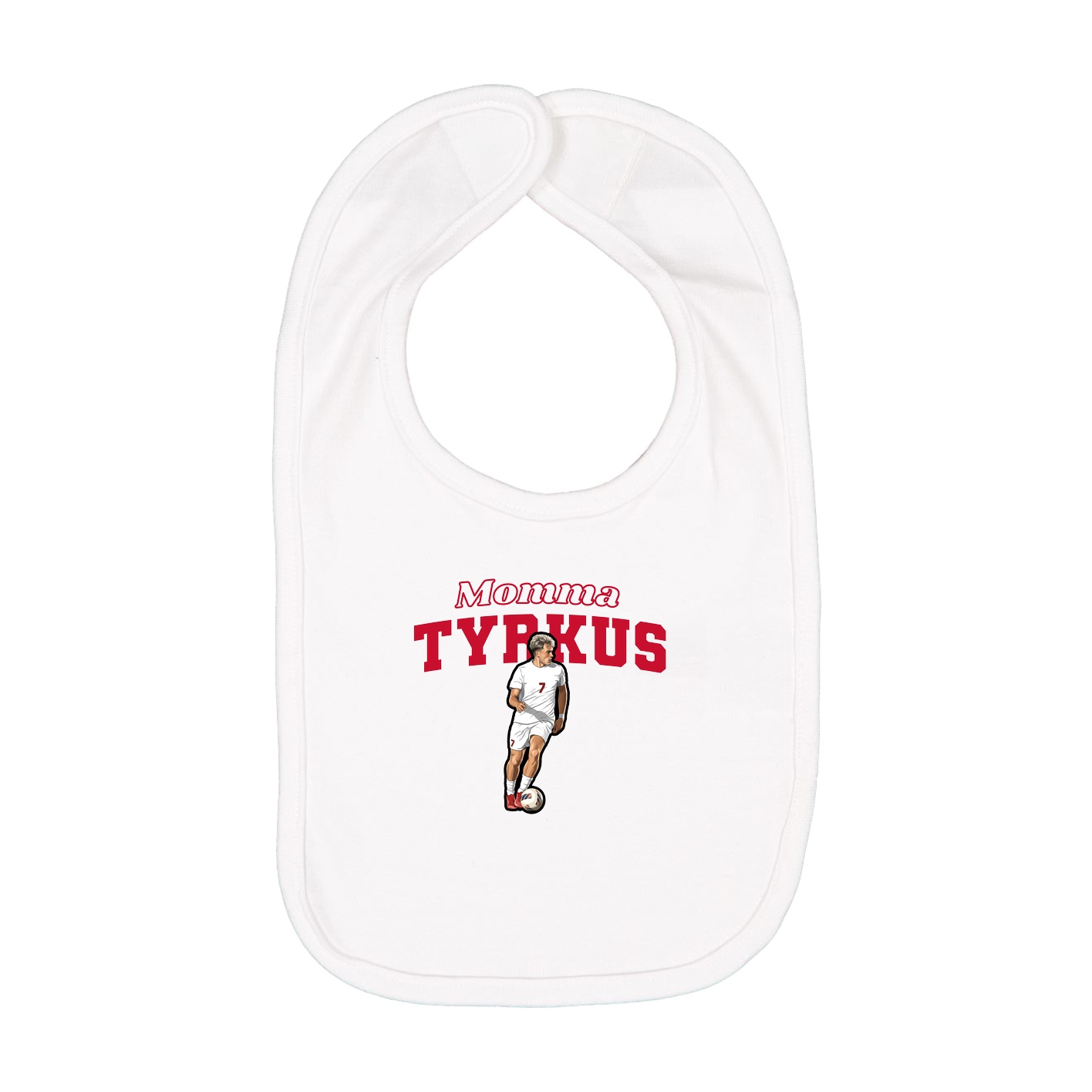 Infant Bib — Mothers Day Block in White