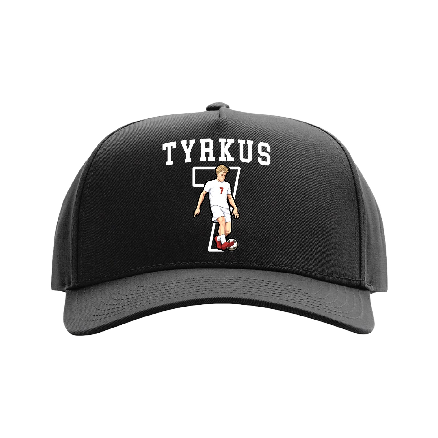 Full Fabric Five-Panel Champ Cap — Shirsey in Black