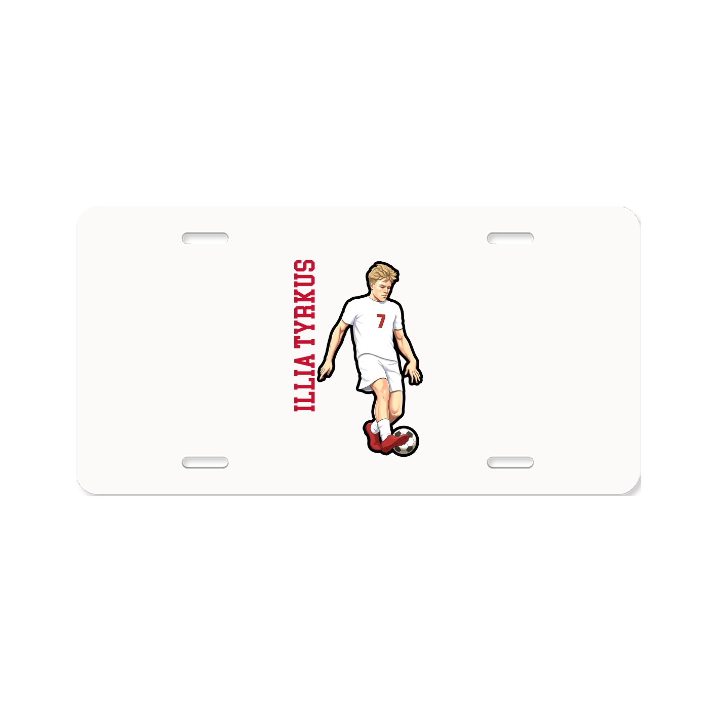 License Plate — Name Vertical in Classic