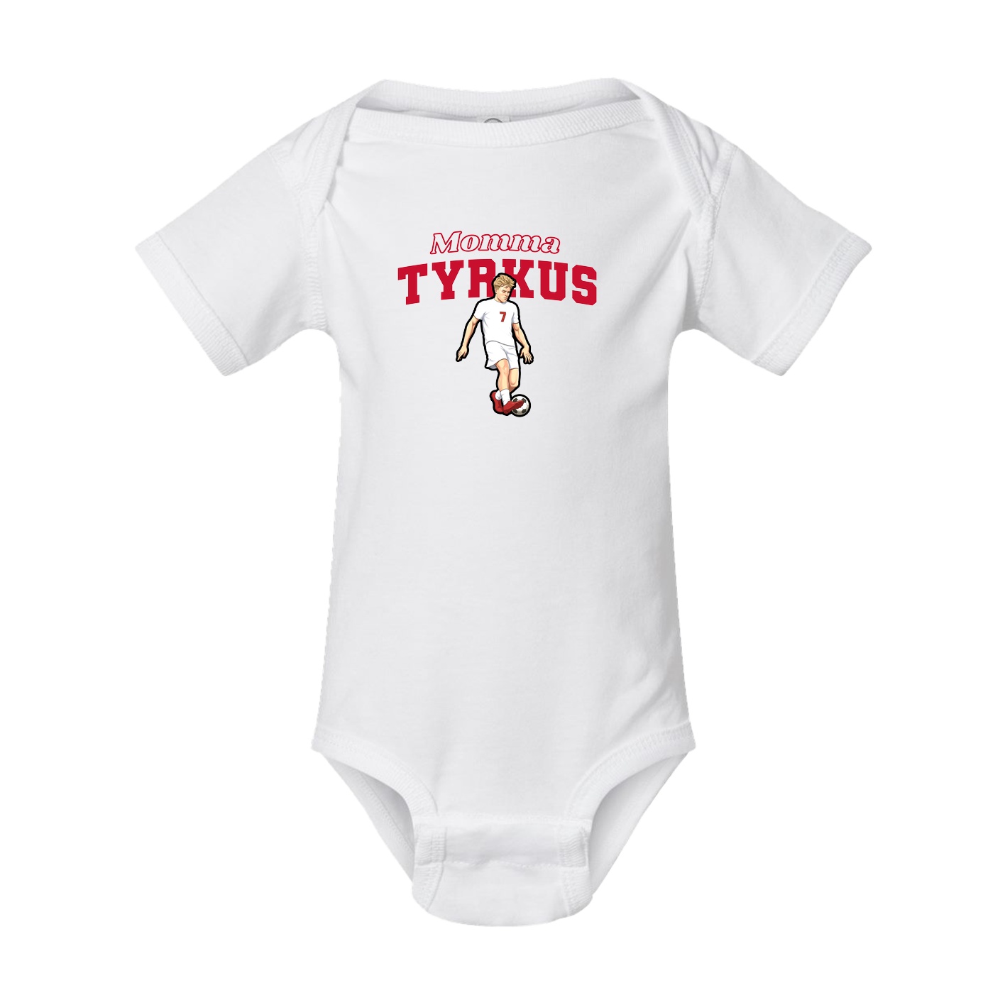 Baby Onesie — Mothers Day Block in White