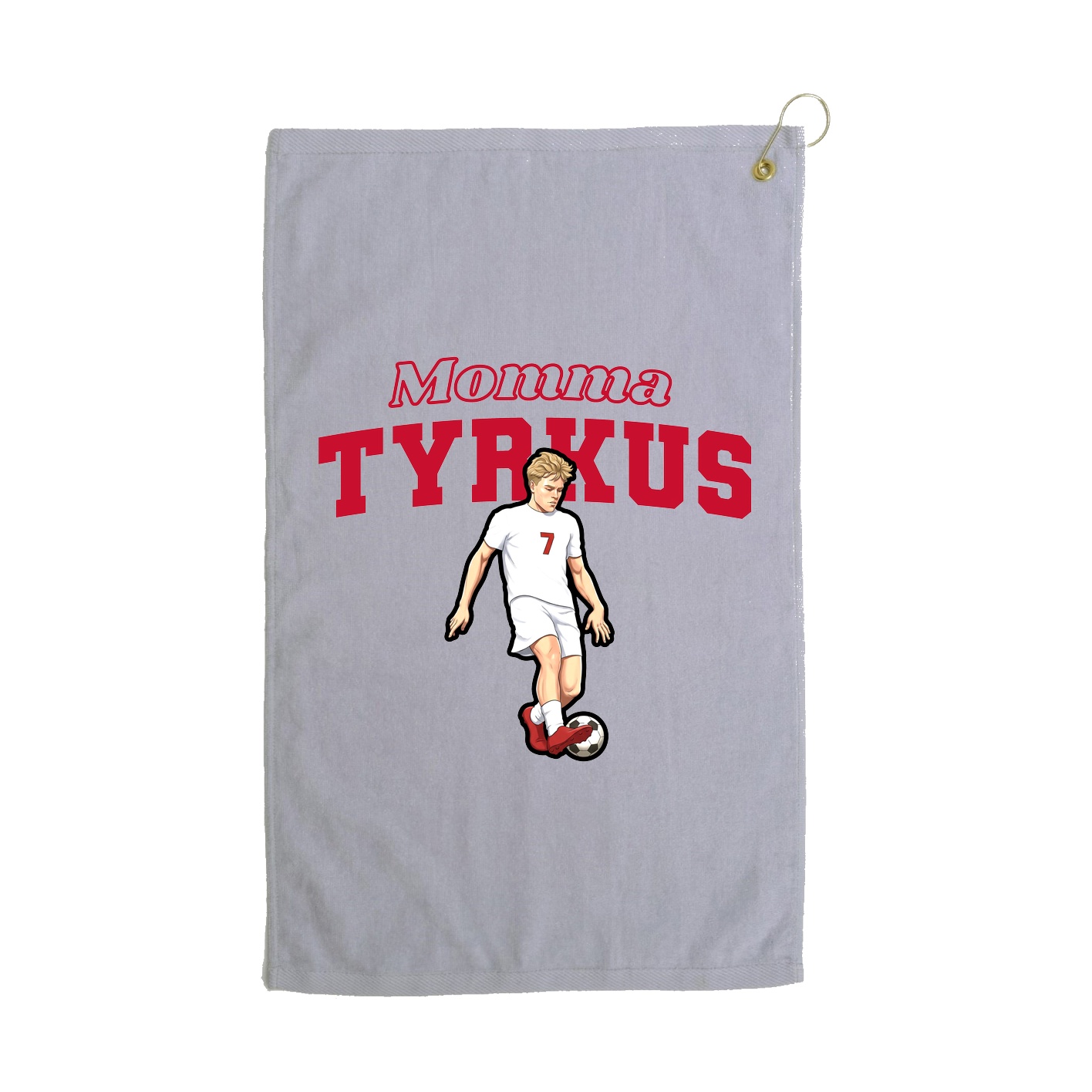 Golf Towel — Mothers Day Block in Grey