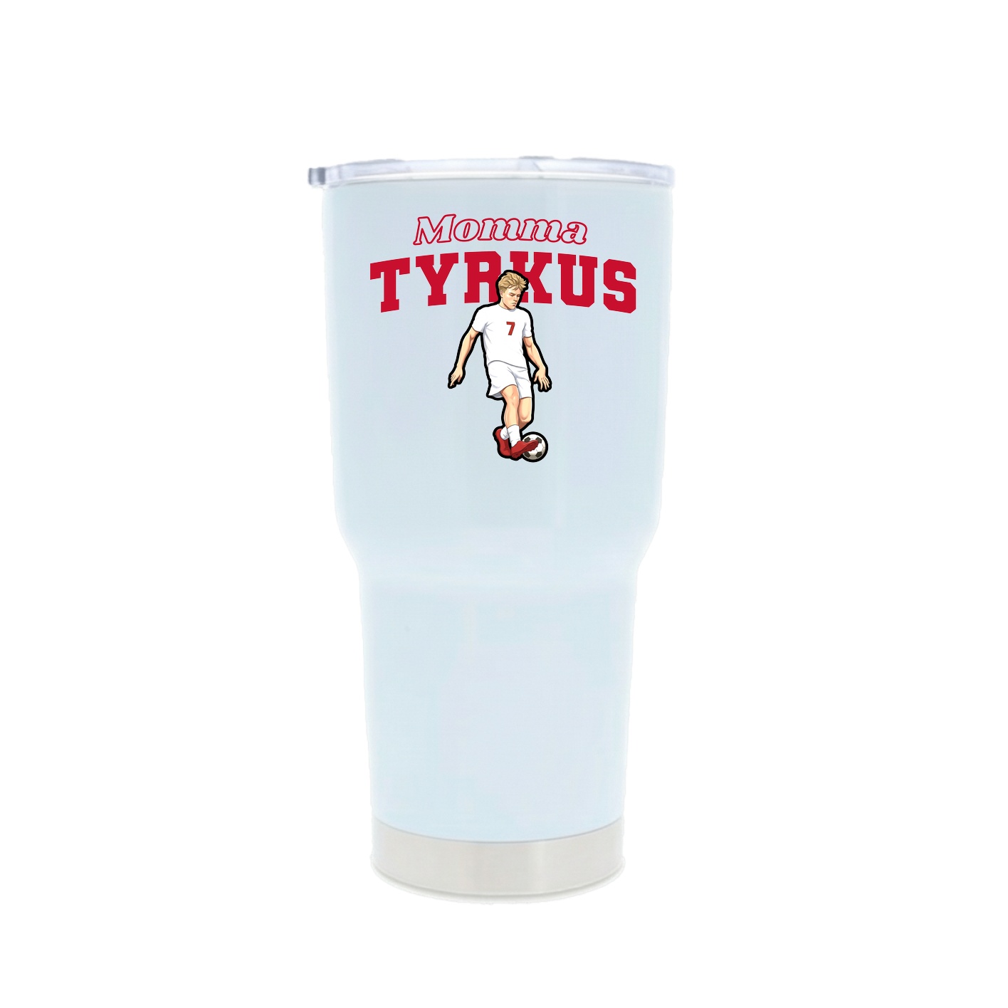30oz Stainless Steel Tumbler — Mothers Day Block in White
