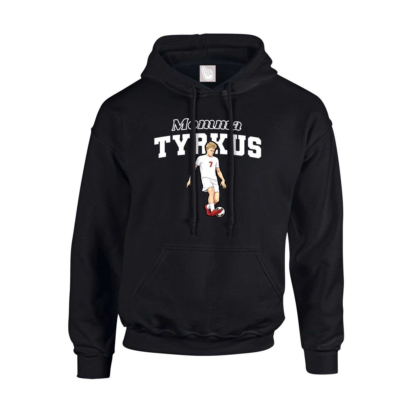 Youth Hoodie — Mothers Day Block in Black