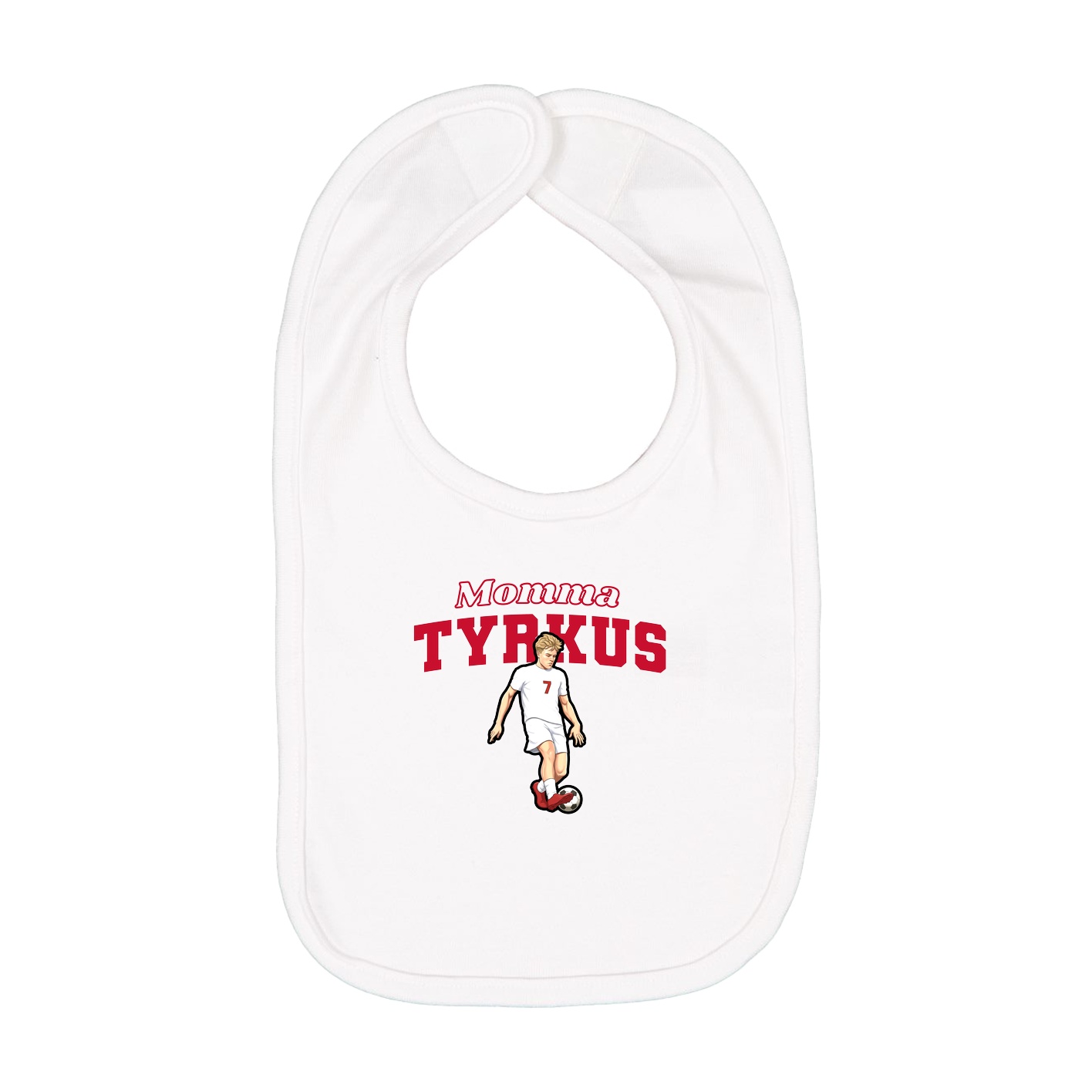 Infant Bib — Mothers Day Block in White