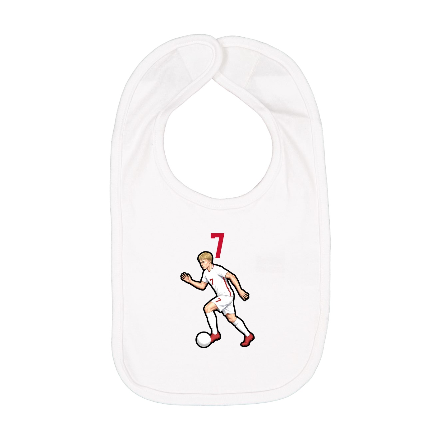 Infant Bib — Number Top in White