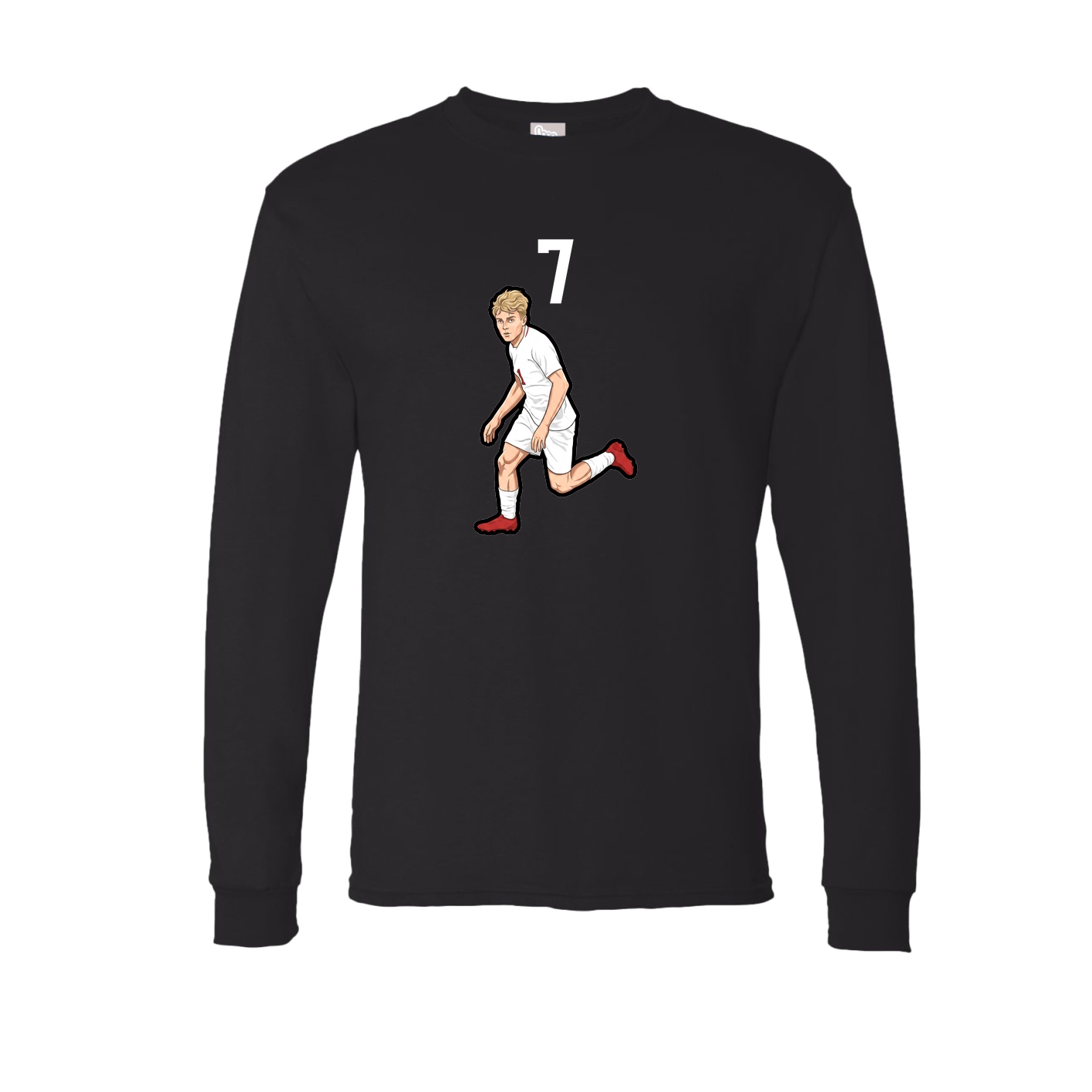 Long Sleeve Tee — Number Top in Black