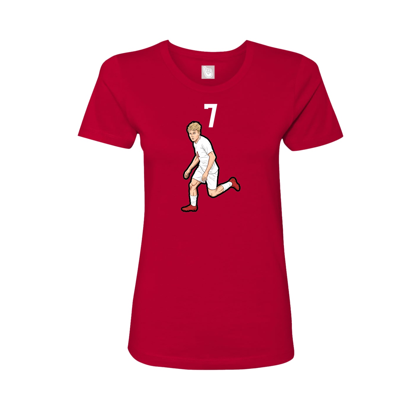 Womens Tee — Number Top in Red