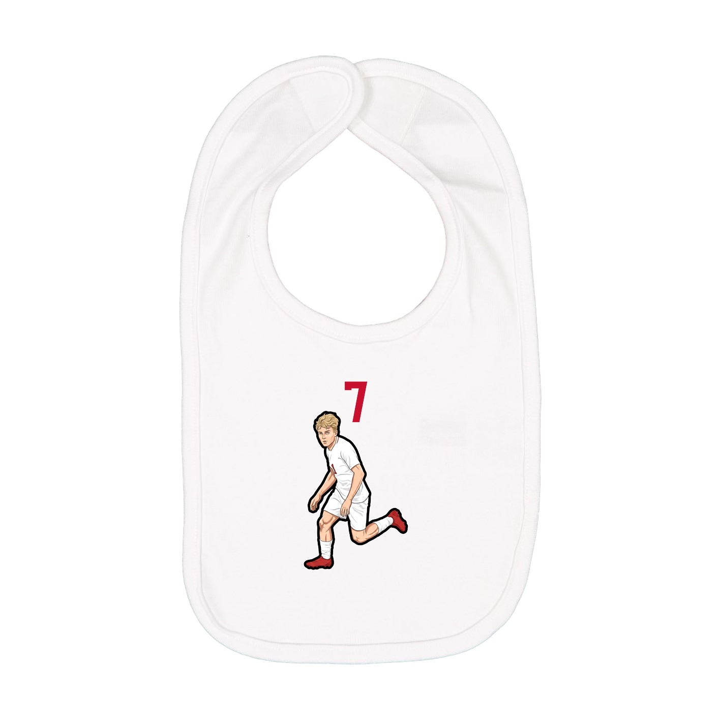 Infant Bib — Number Top in White