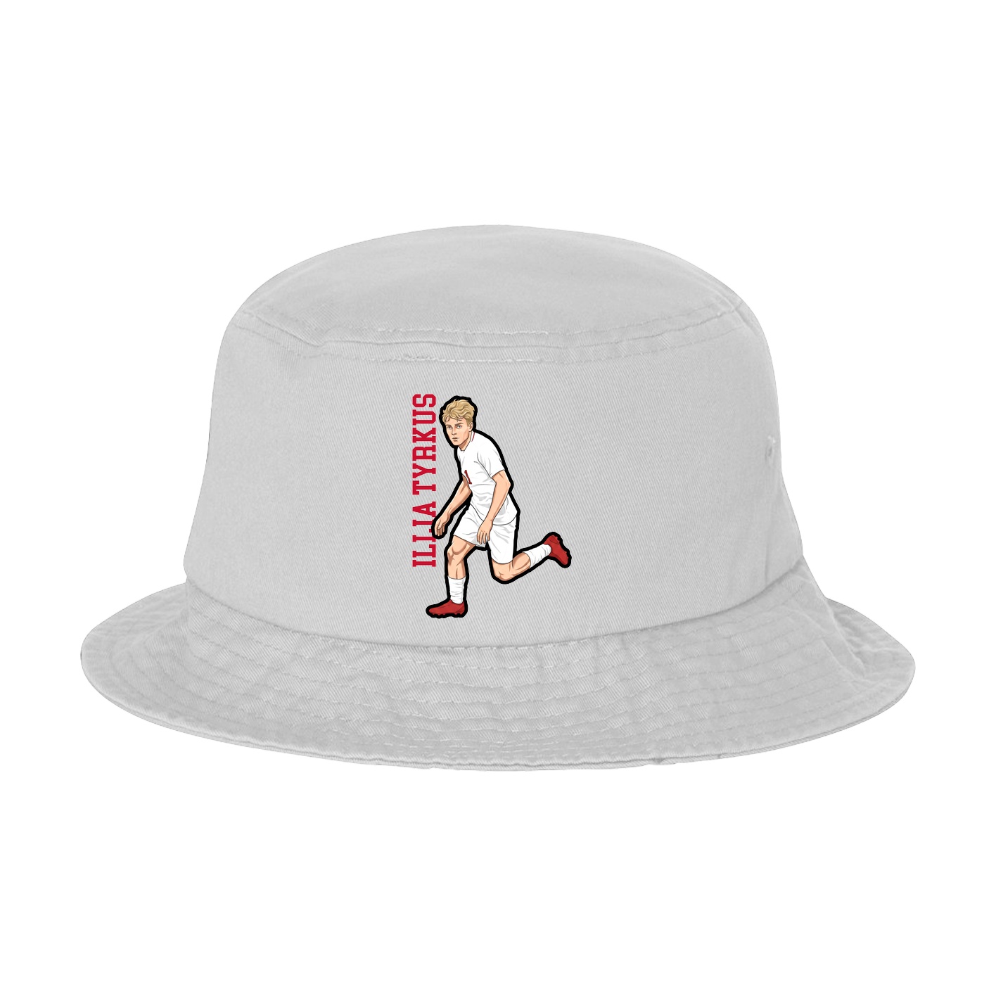 Bucket Cap — Name Vertical in White
