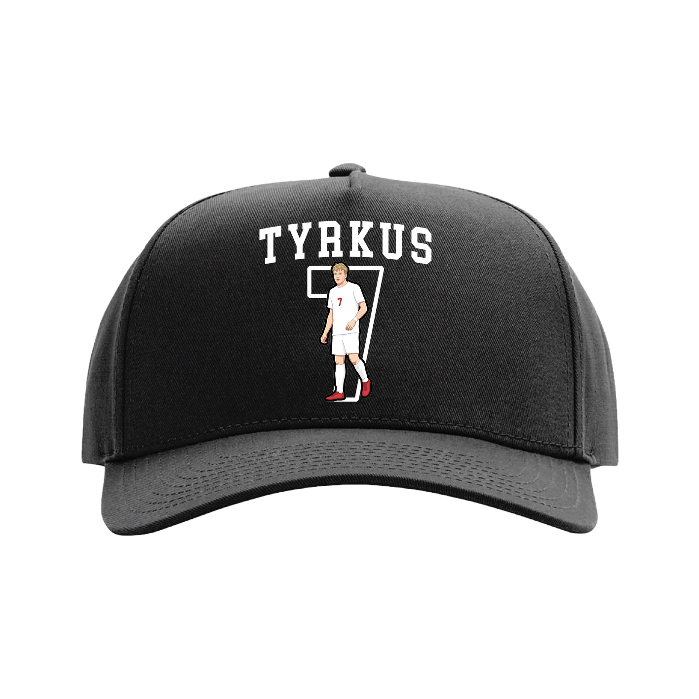Full Fabric Five-Panel Champ Cap — Shirsey in Black