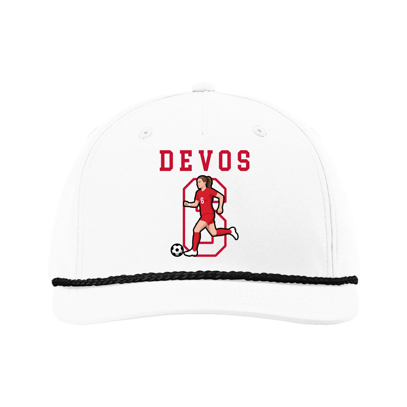Five-Panel Classic Rope Cap — Shirsey in White