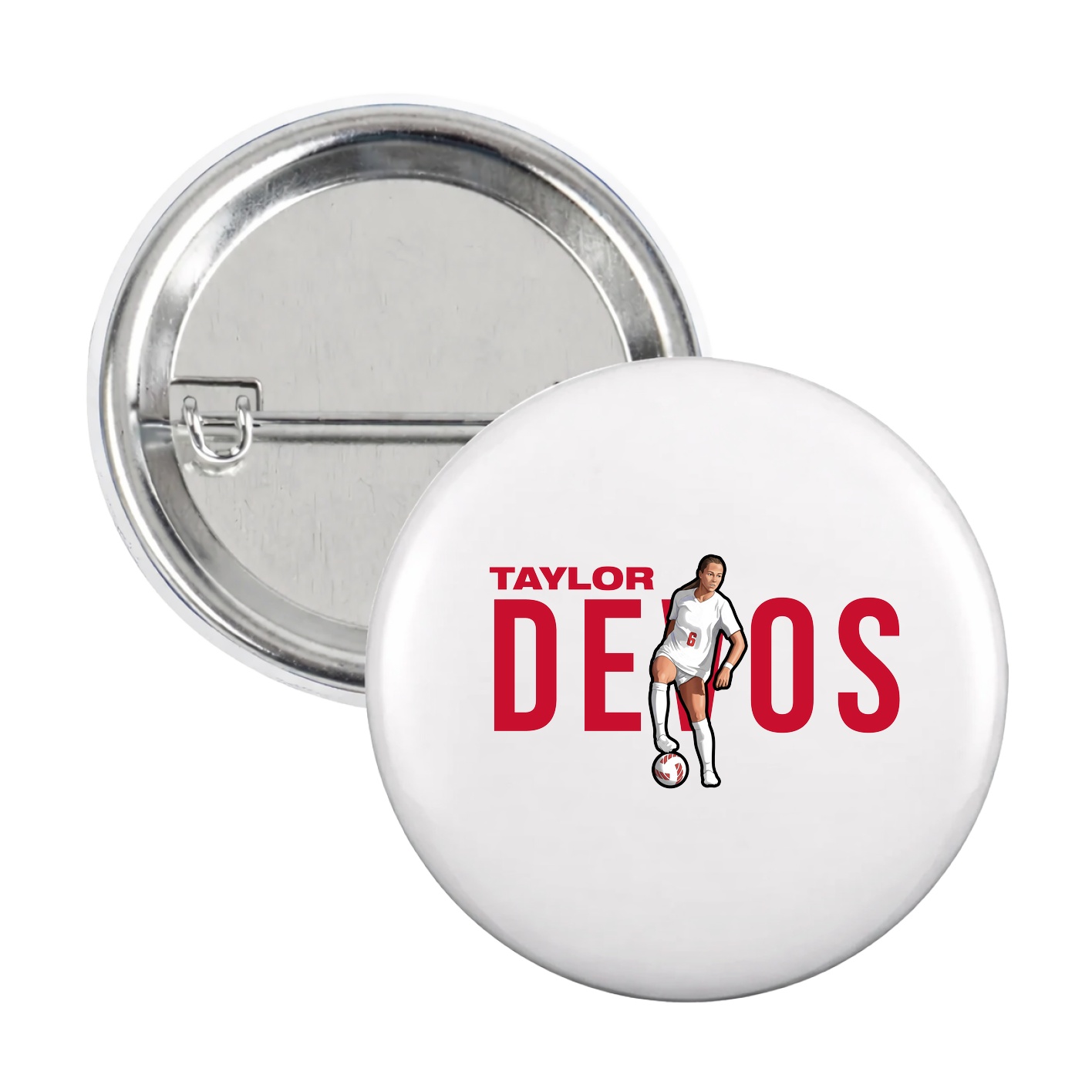 Game Day Button — Player Name in White