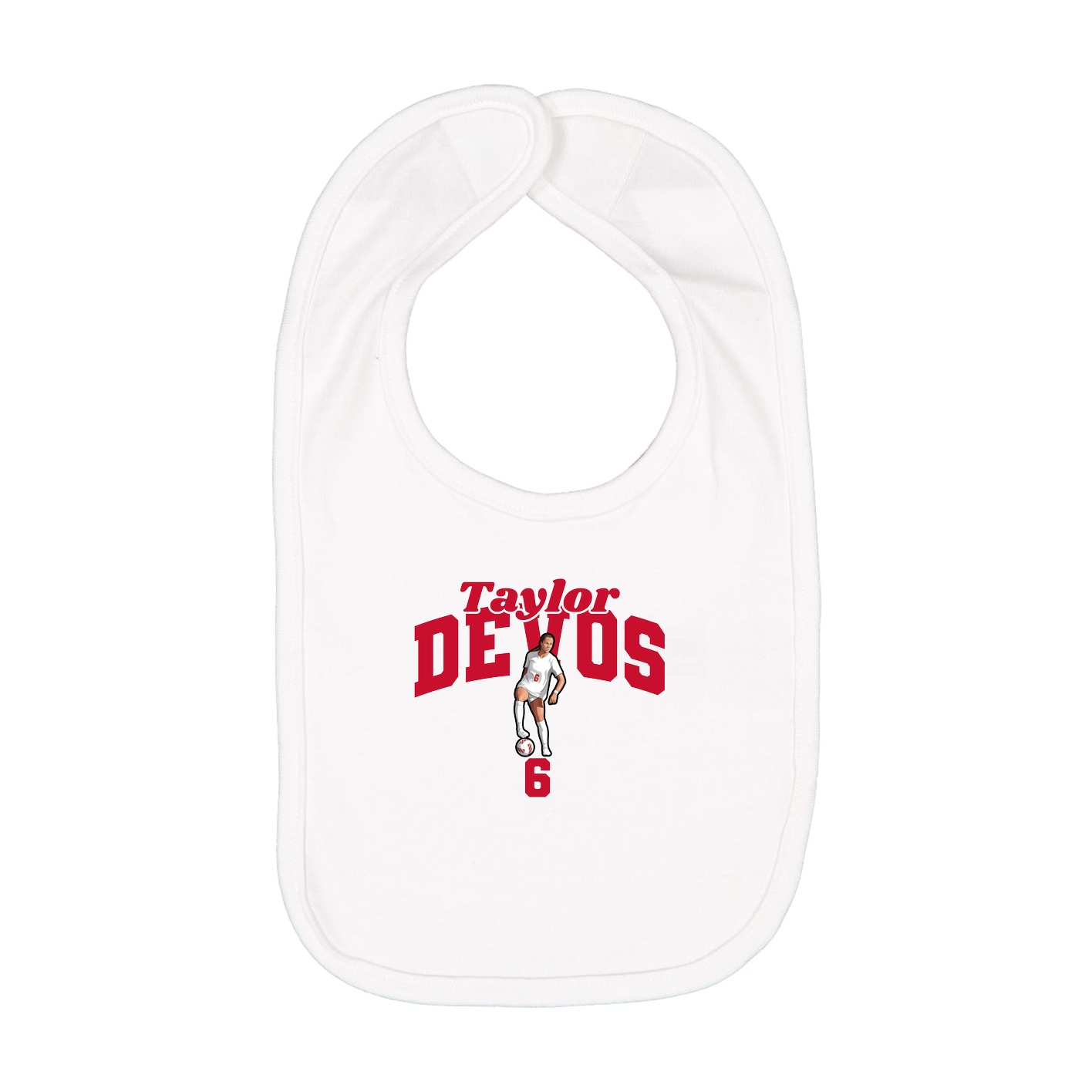 Infant Bib — Signature Arch in White