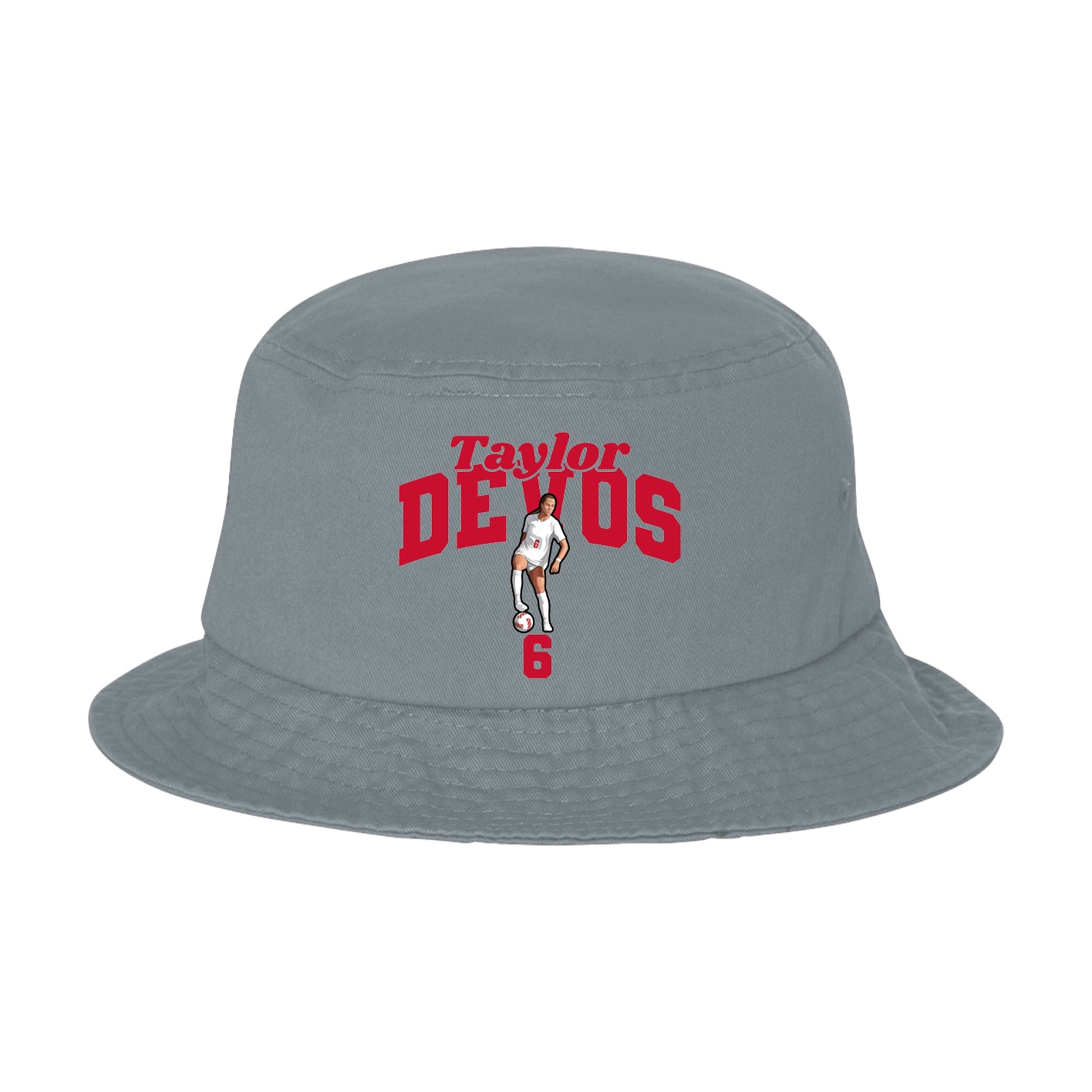 Bucket Cap — Signature Arch in Grey