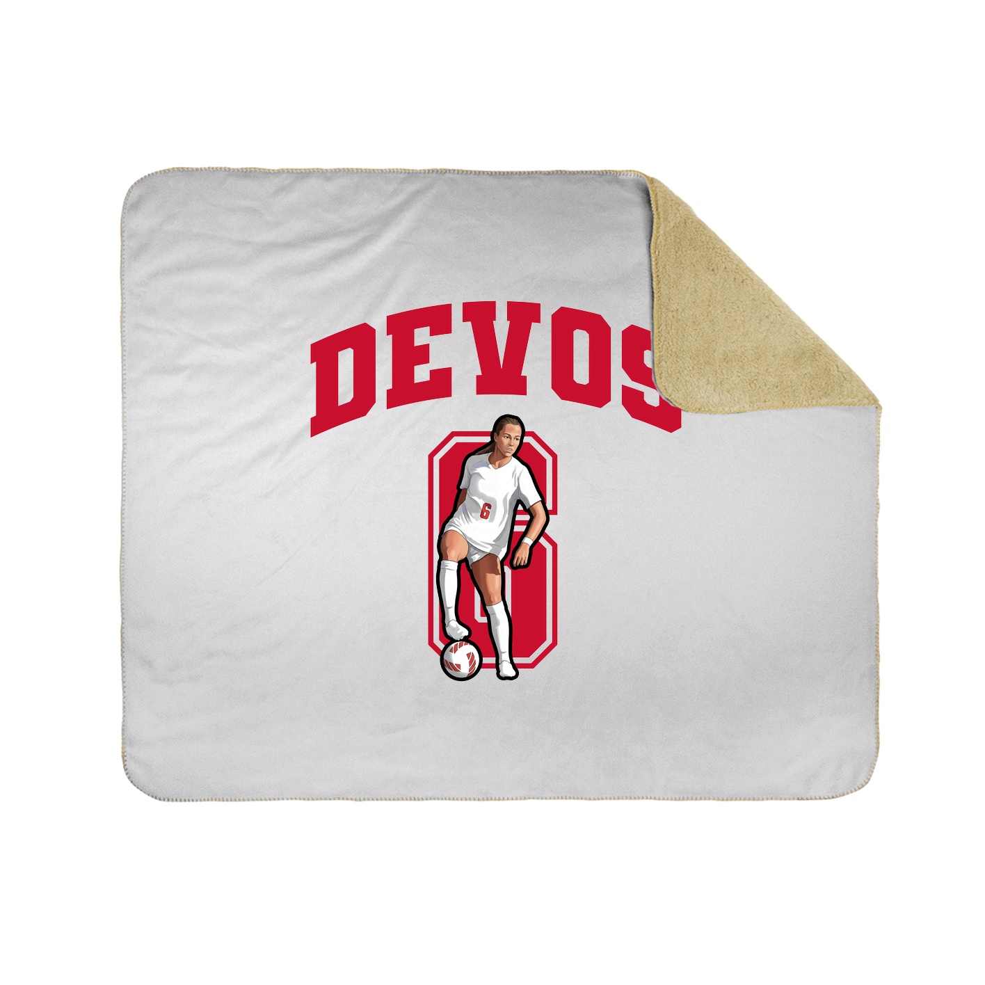 Throw Blanket — Number in White