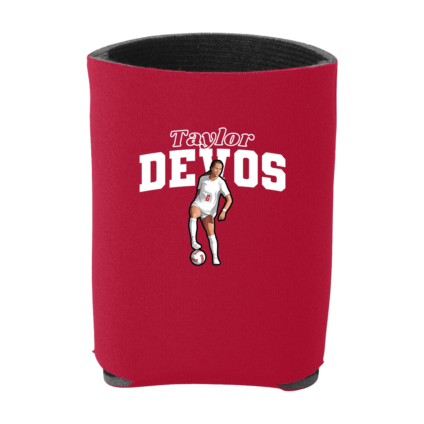 Can Holder — Name Arch in Red