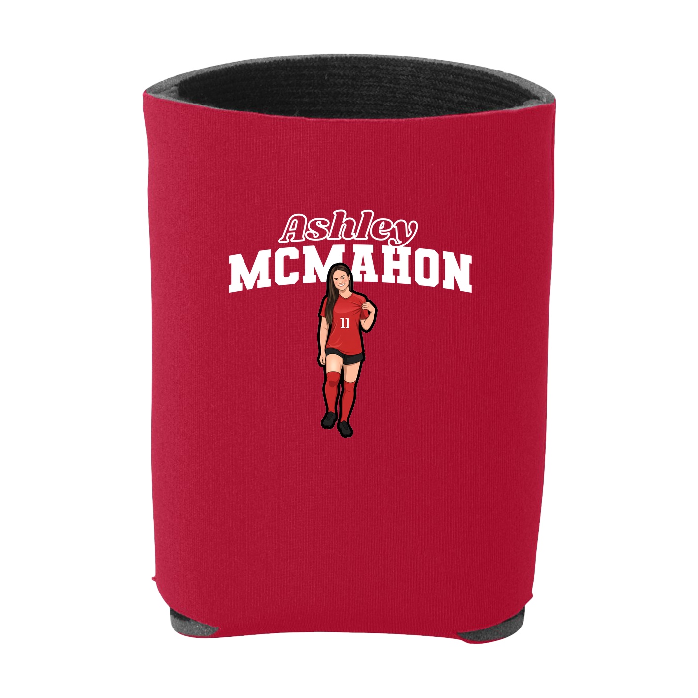 Can Holder — Name Arch in Red