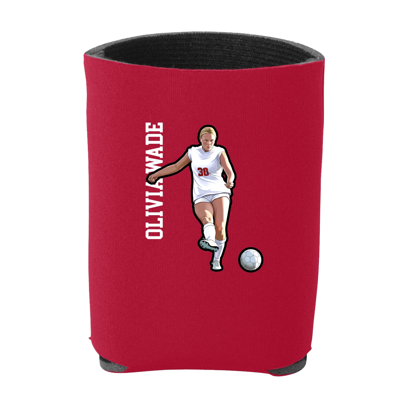 Can Holder — Name Vertical in Red