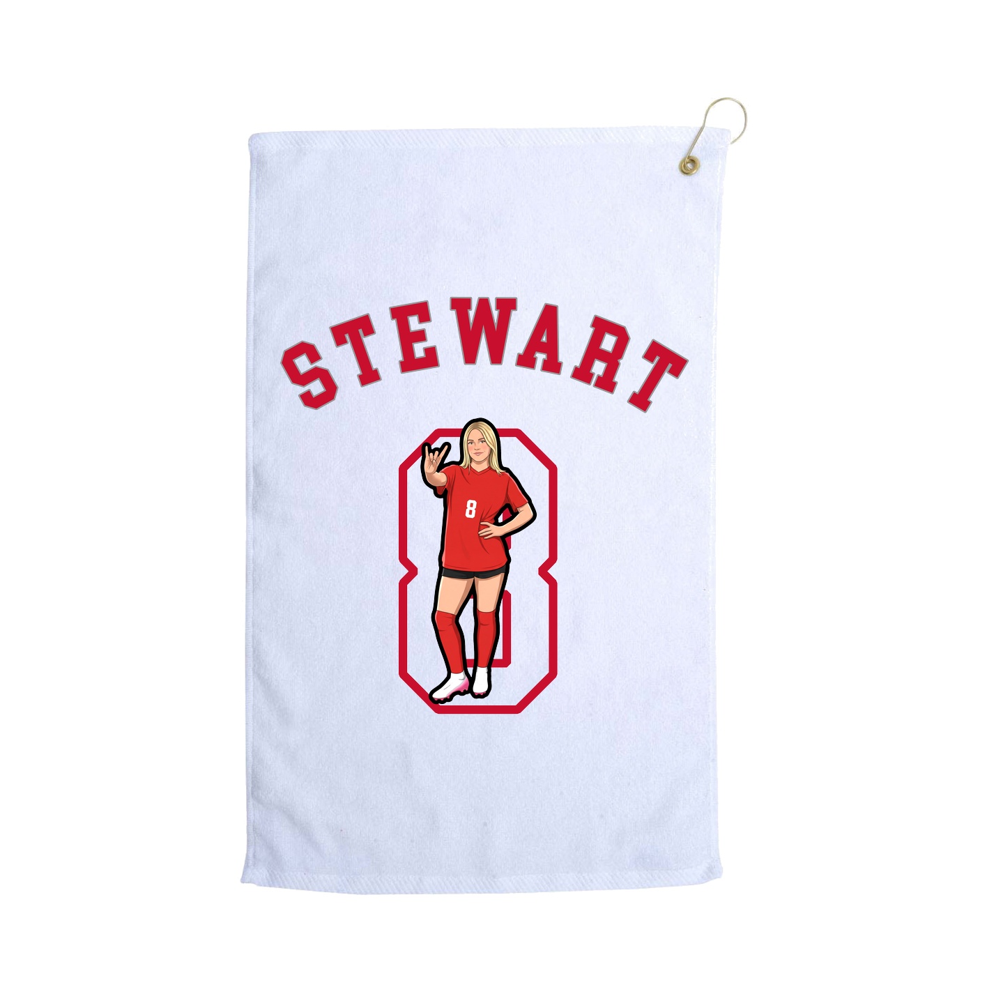 Golf Towel — Shirsey Arch in White