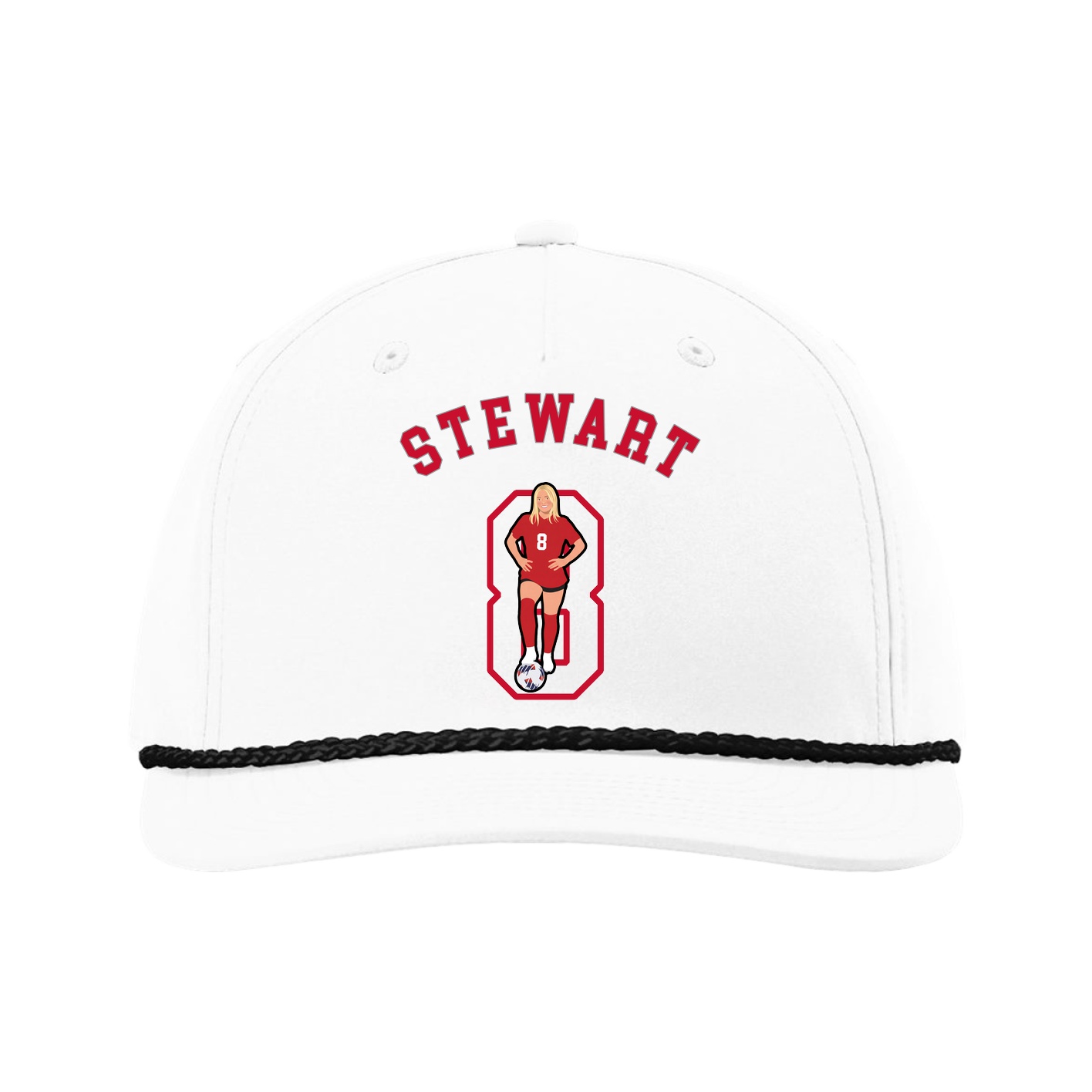 Five-Panel Classic Rope Cap — Shirsey Arch in White
